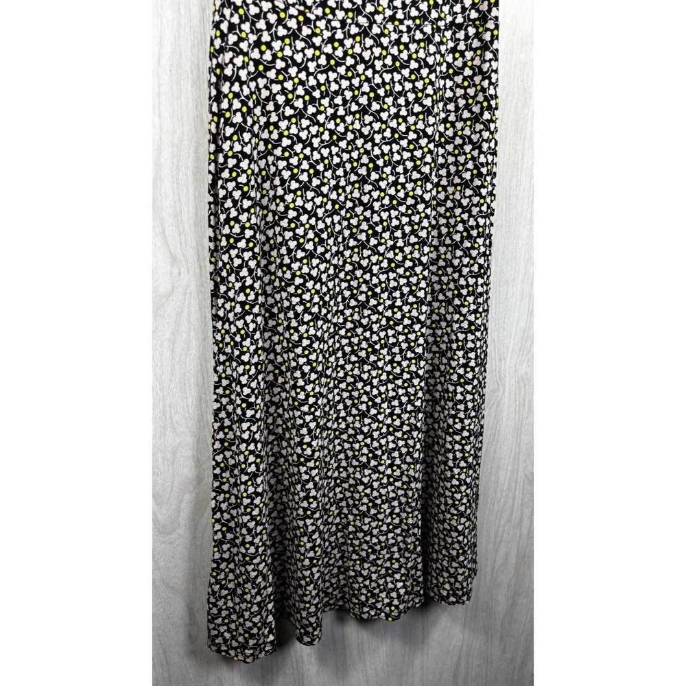 Boden Sweetheart Dot Midi Dress 6 Black White Yellow Floral Boho - Picture 7 of 8